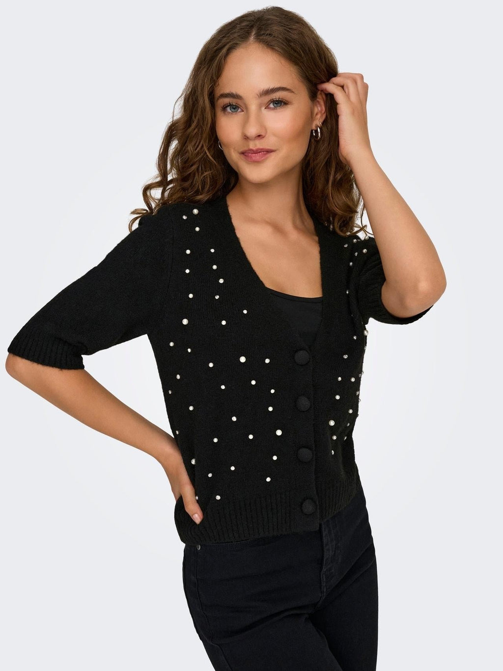 ONLRENE LIFE SS BLING CARDIGAN CC KNT 