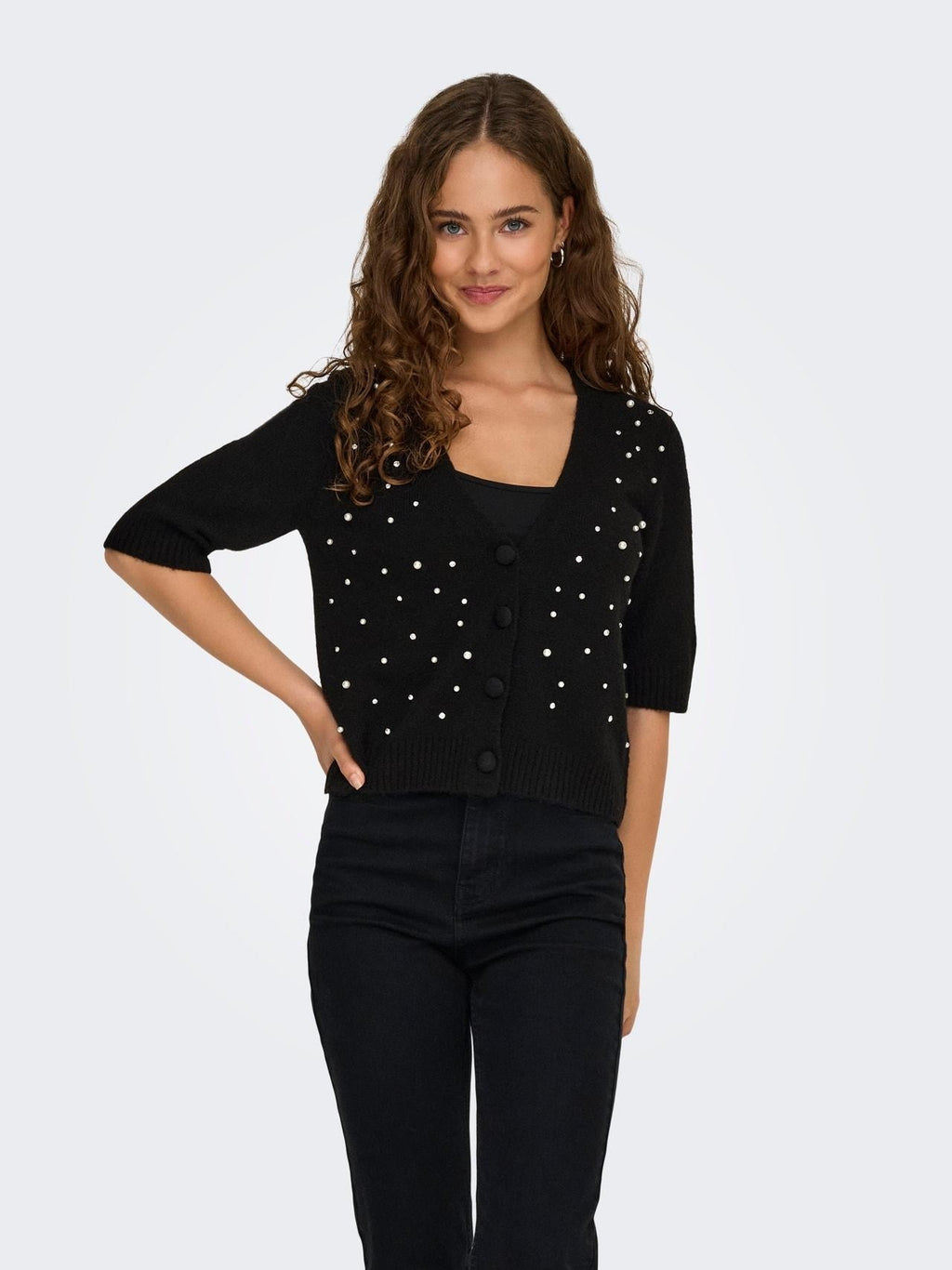ONLRENE LIFE SS BLING CARDIGAN CC KNT 