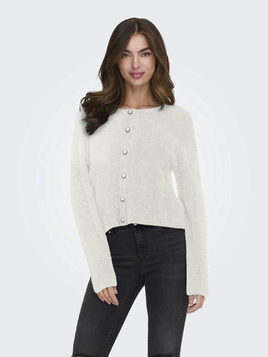 ONLPETRA LS PEARL O-NECK CARDI CC KNT 