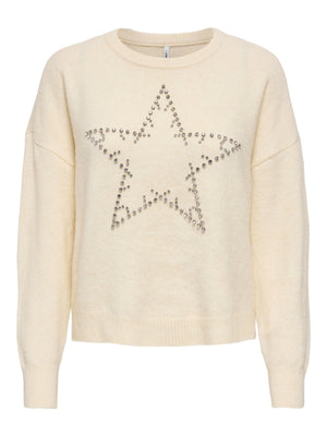 ONLY ONLRENATA LIFE LS O-NECK BLING KNT