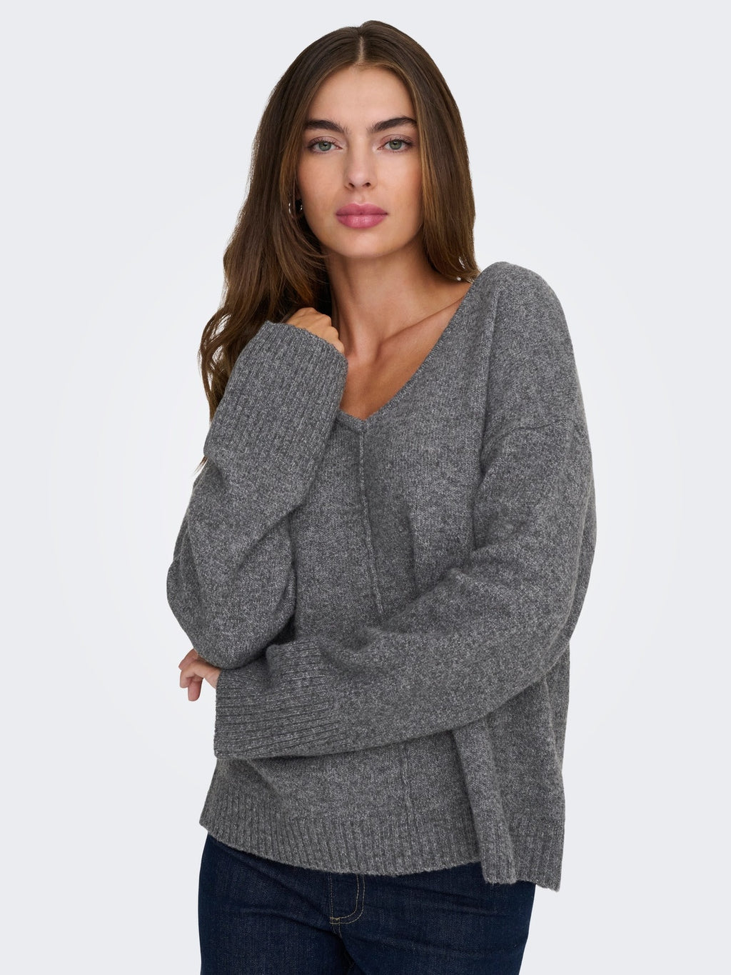 ONLWHITNEY LIFE LS V-NECK KNT 