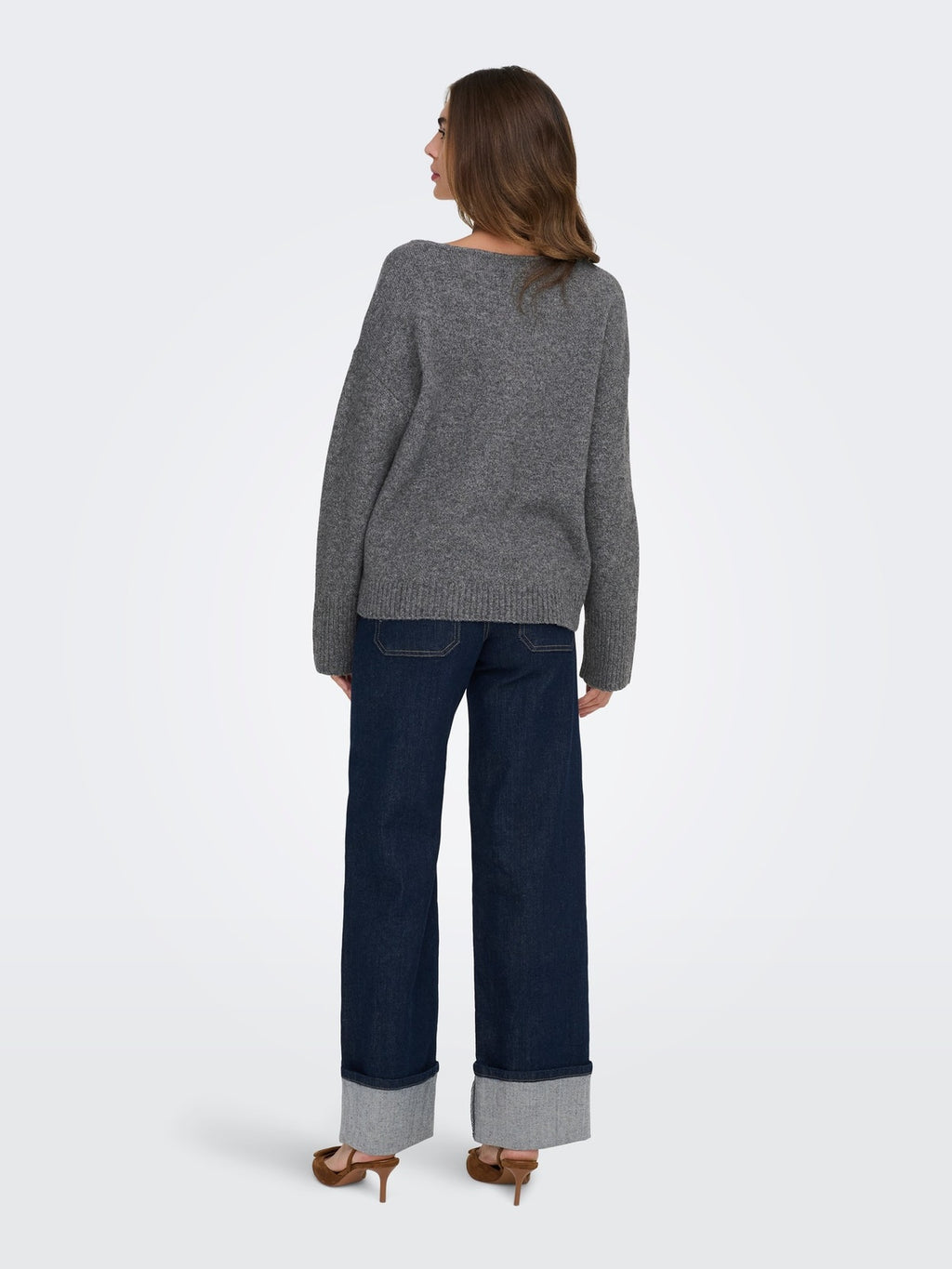 ONLWHITNEY LIFE LS V-NECK KNT 
