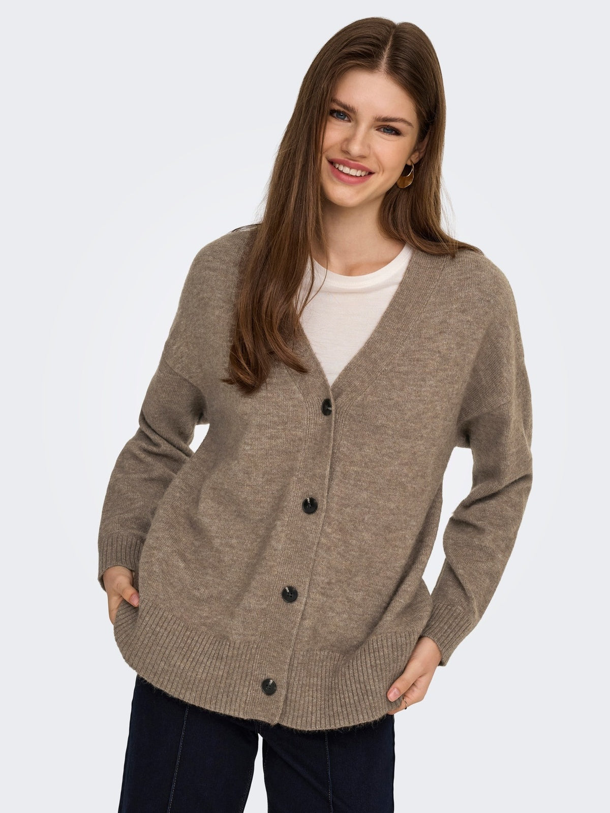 ONLHOUSTON LS CARDIGAN V-NECK KNT 