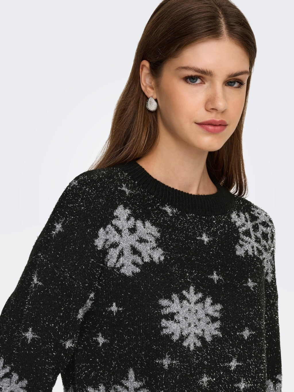 ONLXMAS ROLFA LS ONECK SNOWFLAKES KNT 