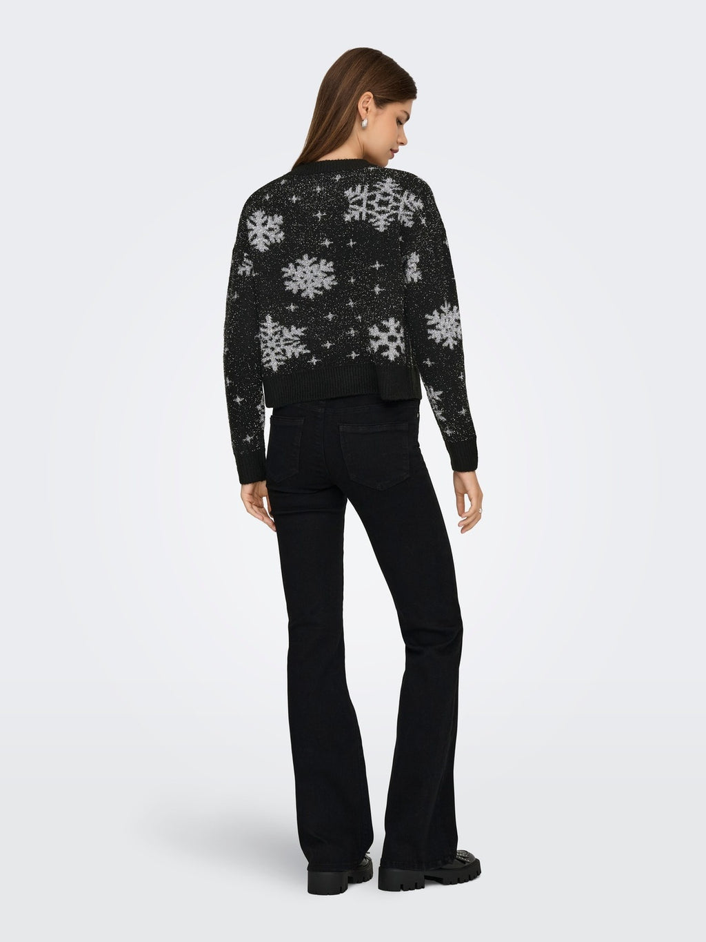 ONLXMAS ROLFA LS ONECK SNOWFLAKES KNT 