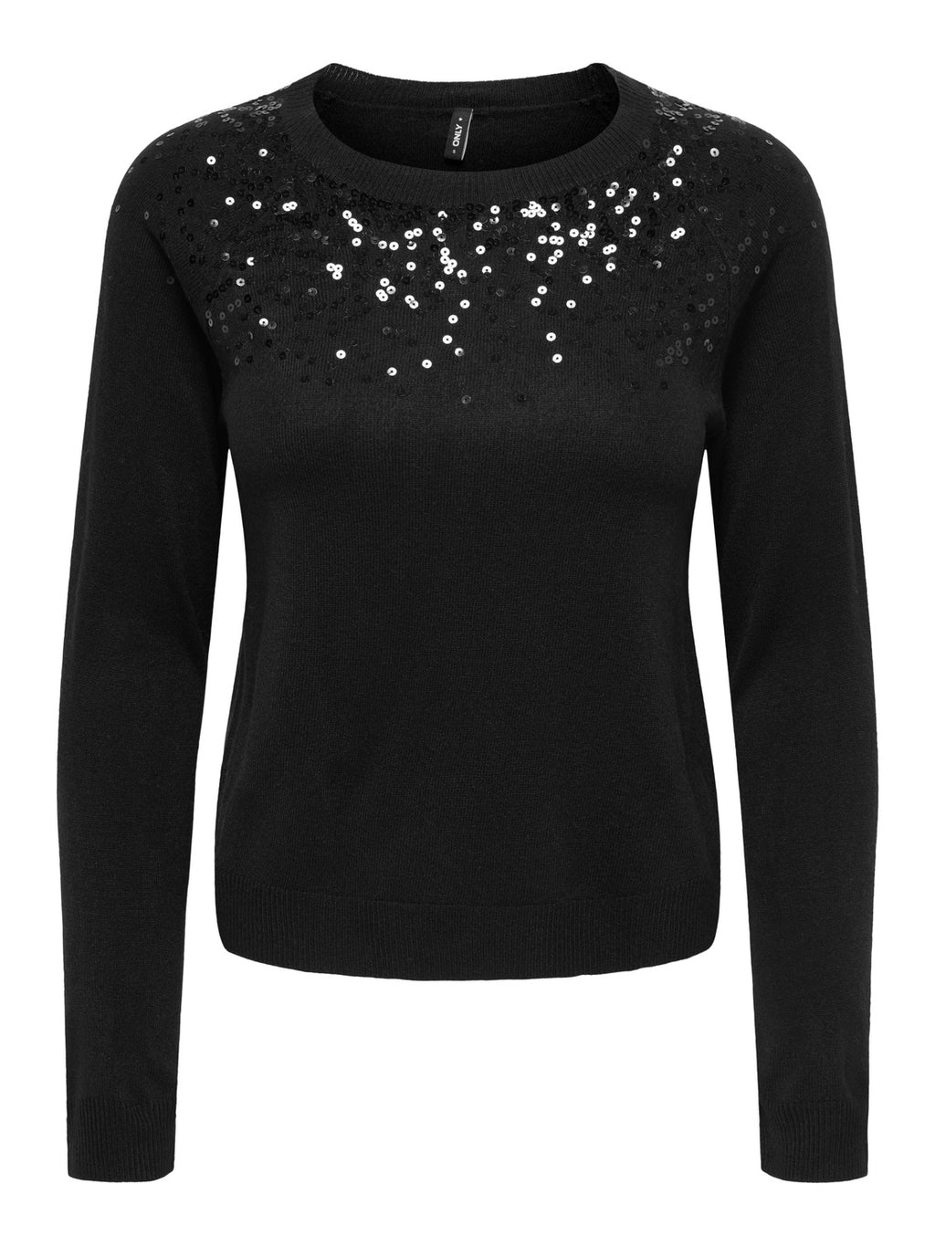 ONLSTARRY LS SEQUIN O-NECK KNT 
