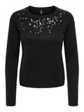 ONLY ONLSTARRY LS SEQUIN O-NECK KNT