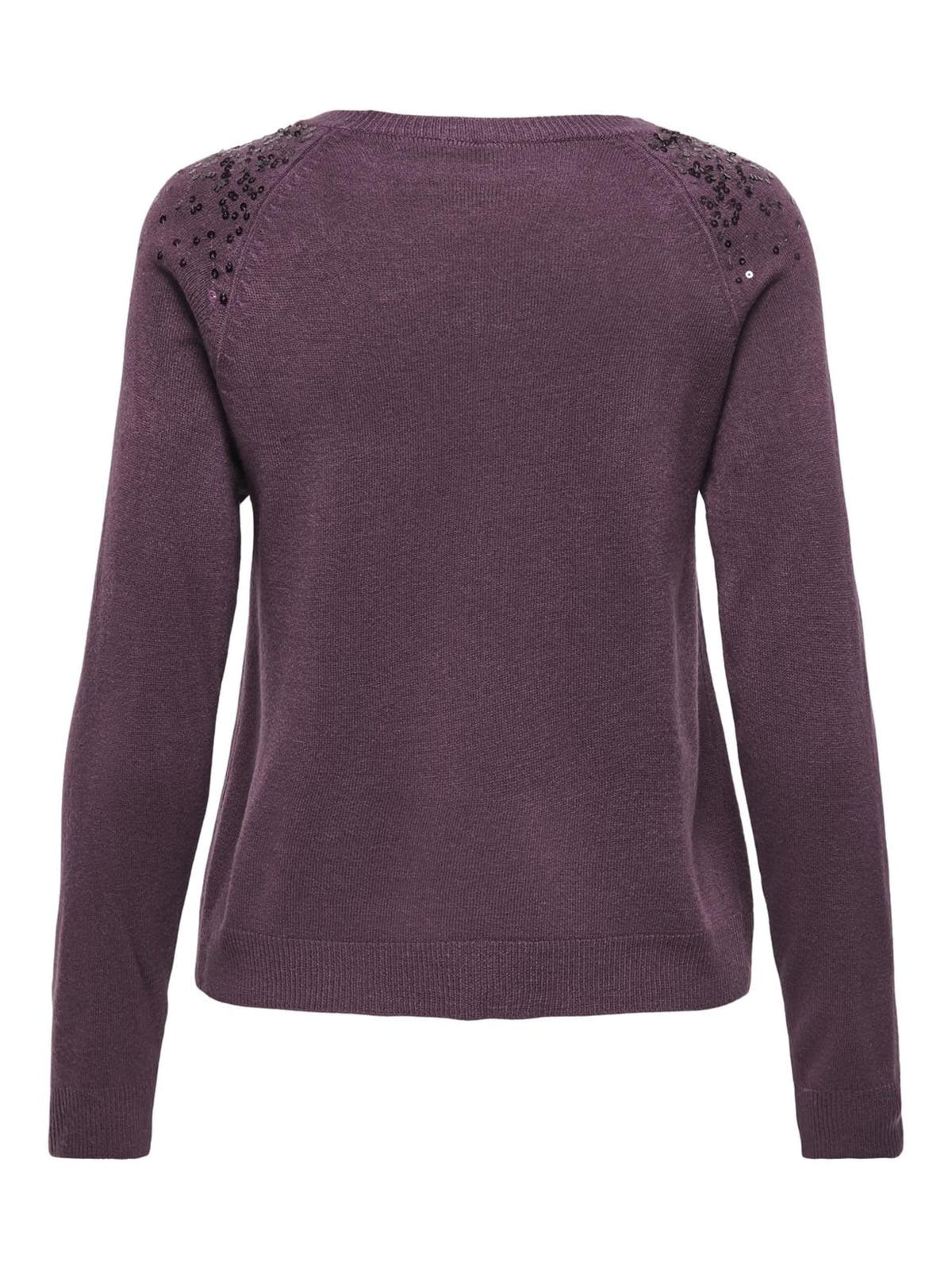 ONLSTARRY LS SEQUIN O-NECK KNT 
