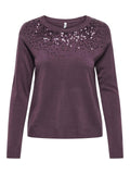 ONLY ONLSTARRY LS SEQUIN O-NECK KNT