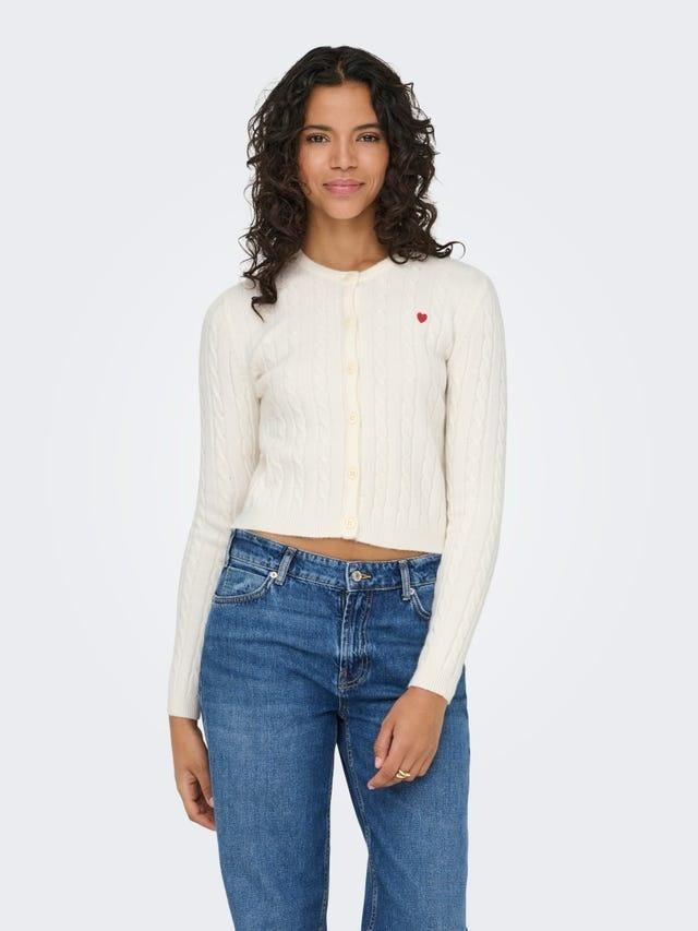 ONLKATIA LS CABLE BUTTON CARDIGAN CC KNT 