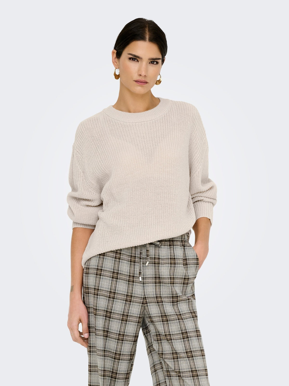 ONLMILOUZ LS RIB PULLOVER KNT NOOS 