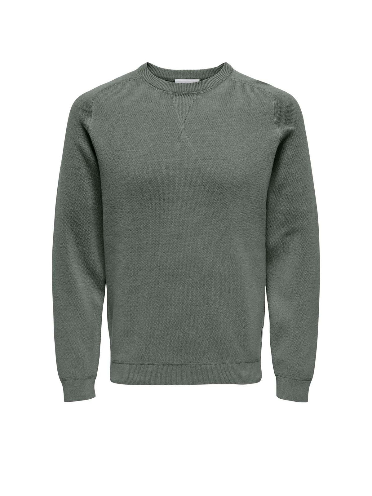 ONSPIN REG 12 CREW KNIT 