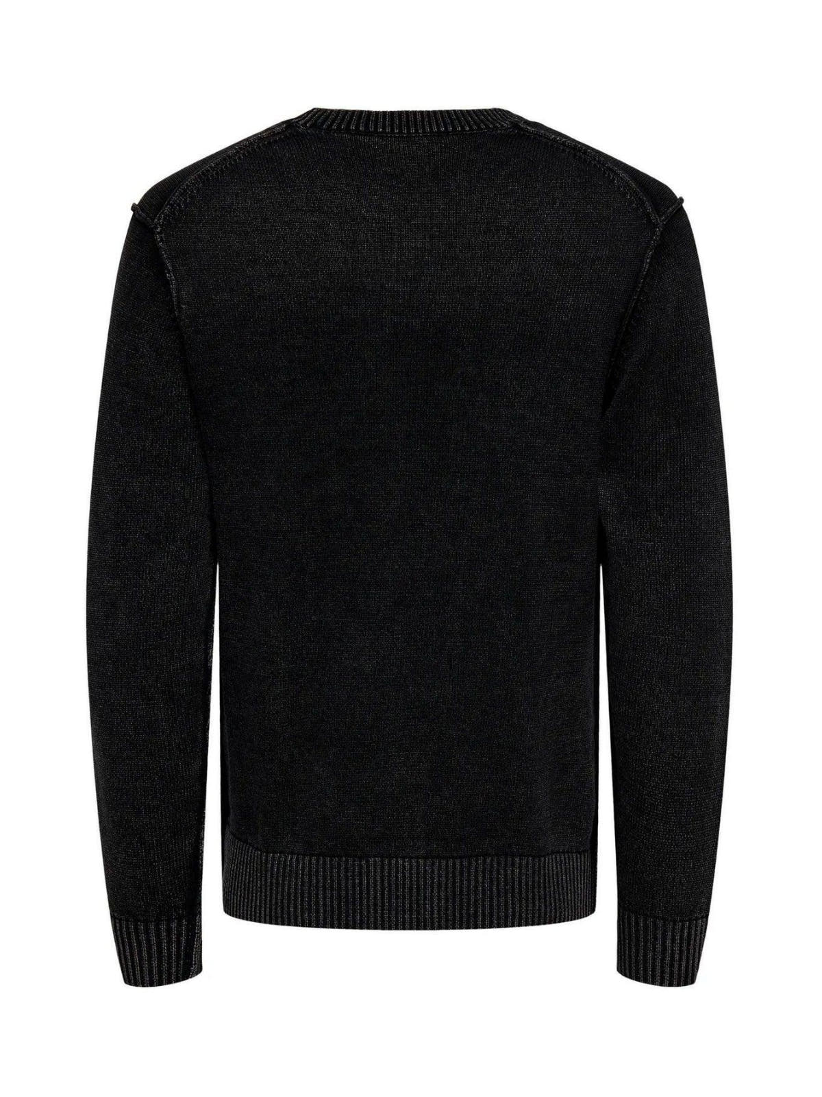 ONSMADS REG 5 CREW LS WASHED KNIT 
