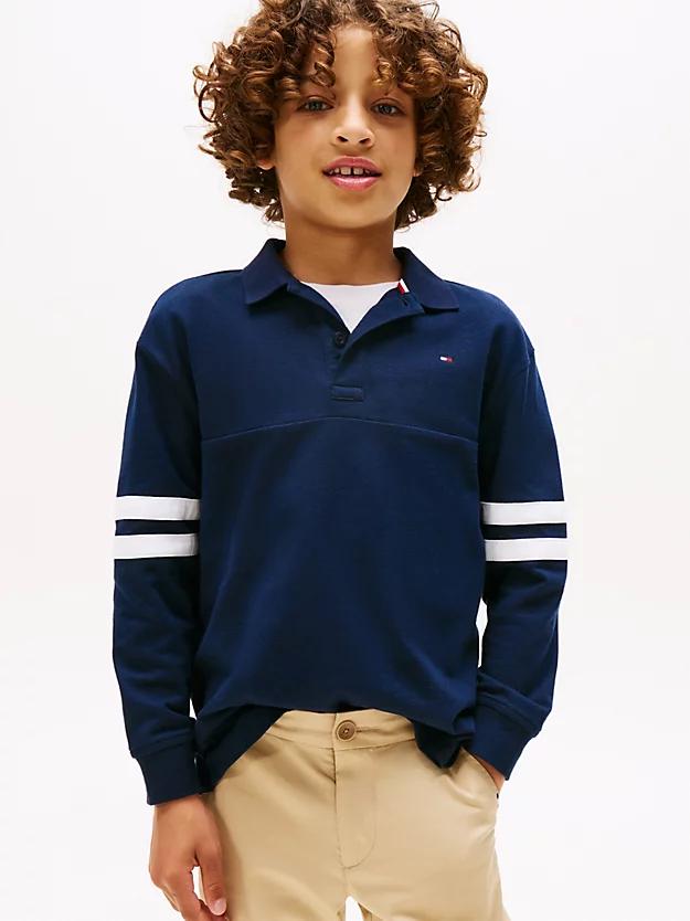 TH MIXED GRAPHIC POLO LS 