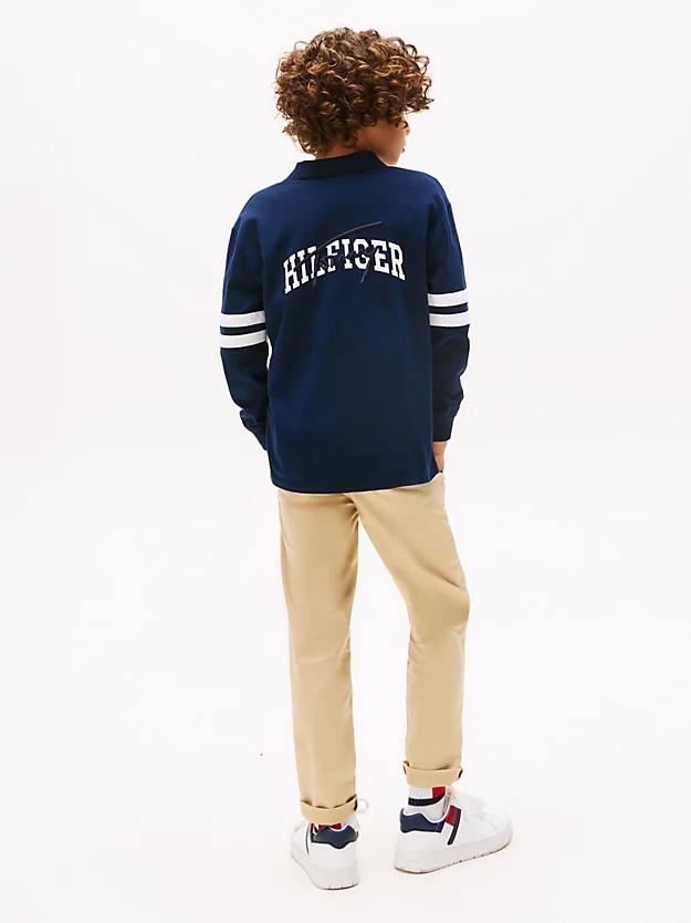 TH MIXED GRAPHIC POLO LS 