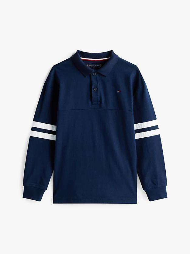 TH MIXED GRAPHIC POLO LS 