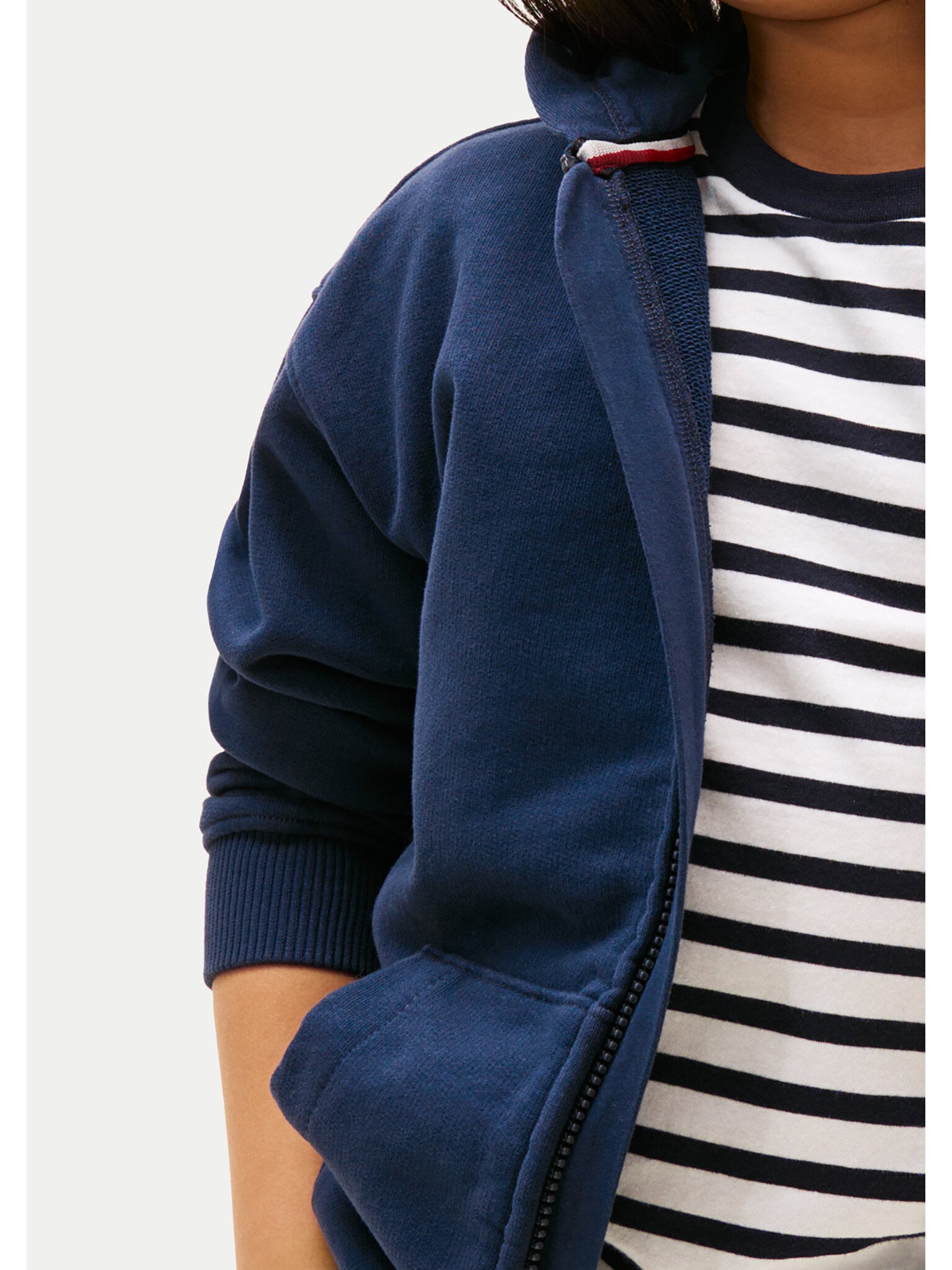 TONAL FLAG EMB  ZIP HOODIE 