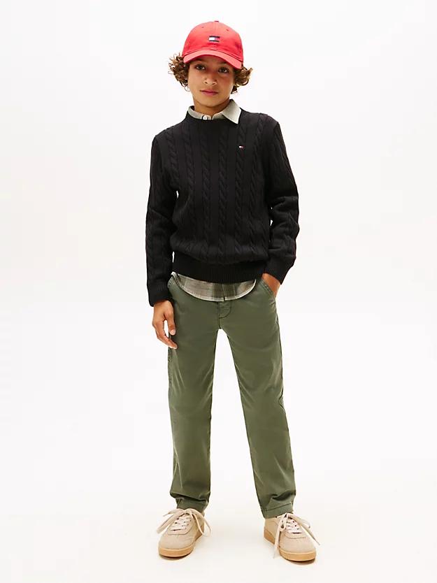 COTTON CABLE SWEATER 