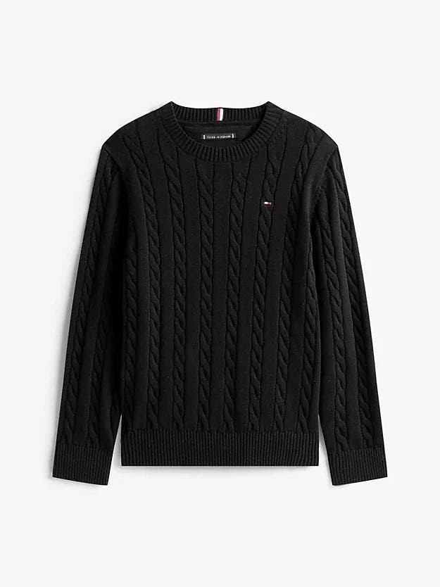 COTTON CABLE SWEATER 