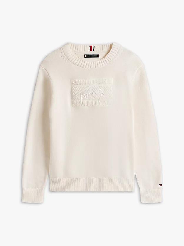 TOMMY SCRIPT FLAG TONAL SWEATE 