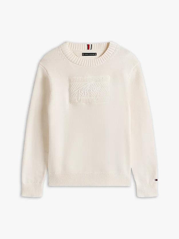 TOMMY SCRIPT FLAG TONAL SWEATE 