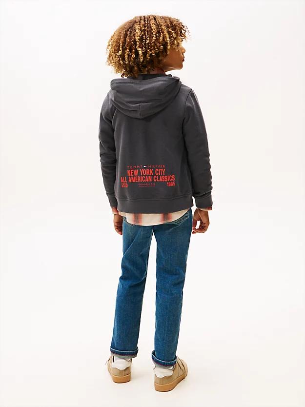 NYC PRINT ZIPTHROUGH HOODIE 