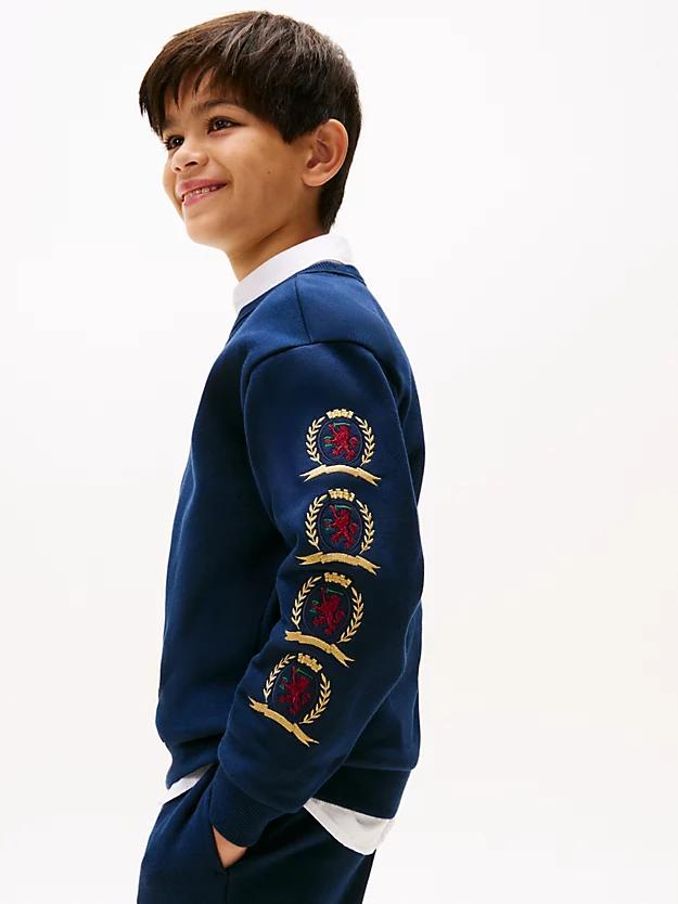 CREST EMB GRAPHIC SWEATSHIRT 