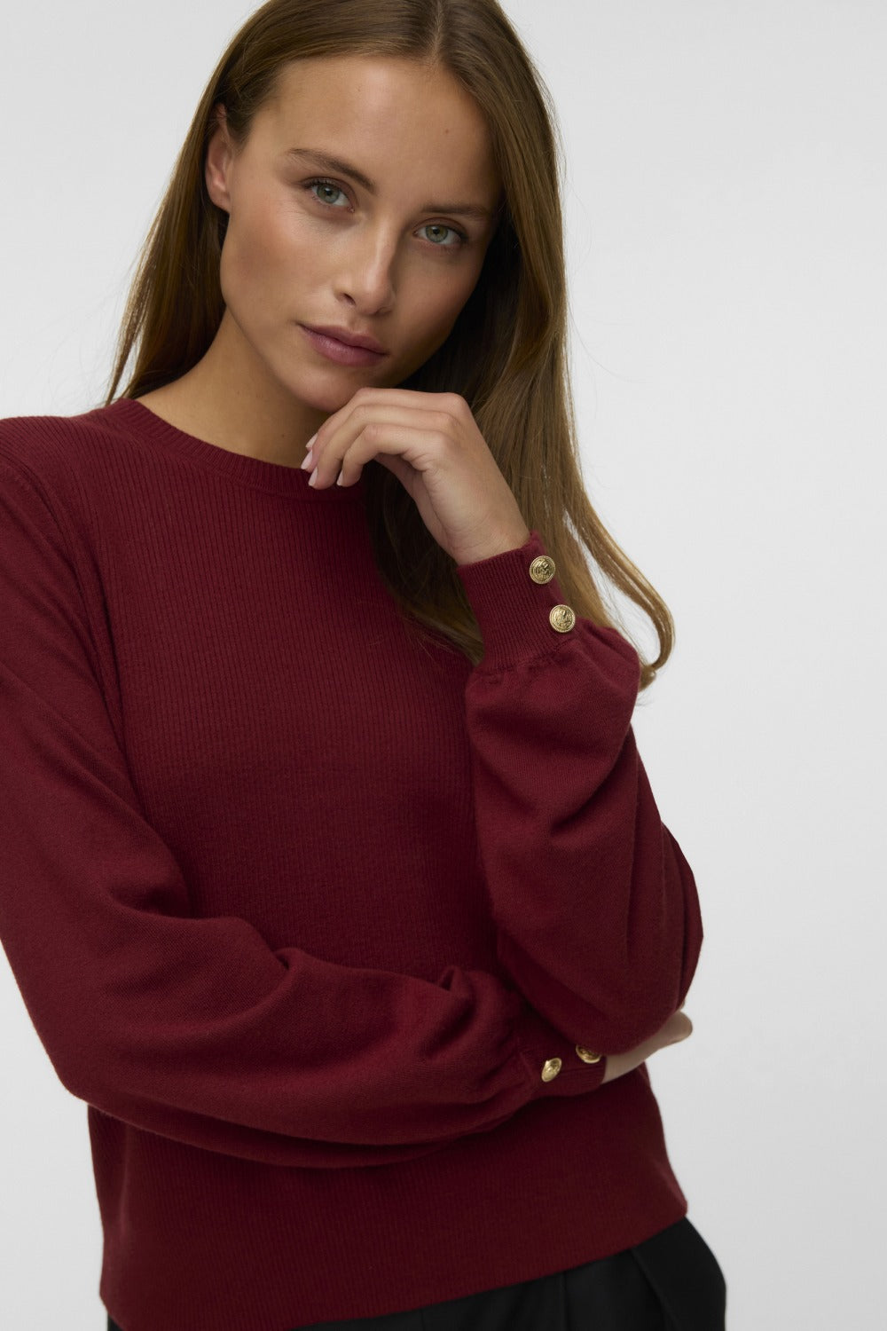 VMHOLLYKARIS LS O-NECK PULLOVER BOO 