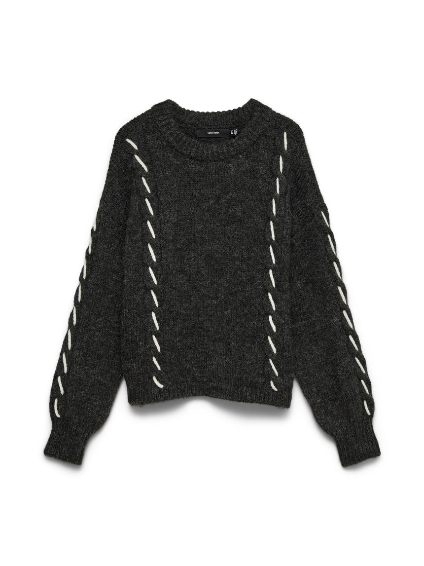 VMILINA LS O-NECK HANDSTITCH PULLOVER 