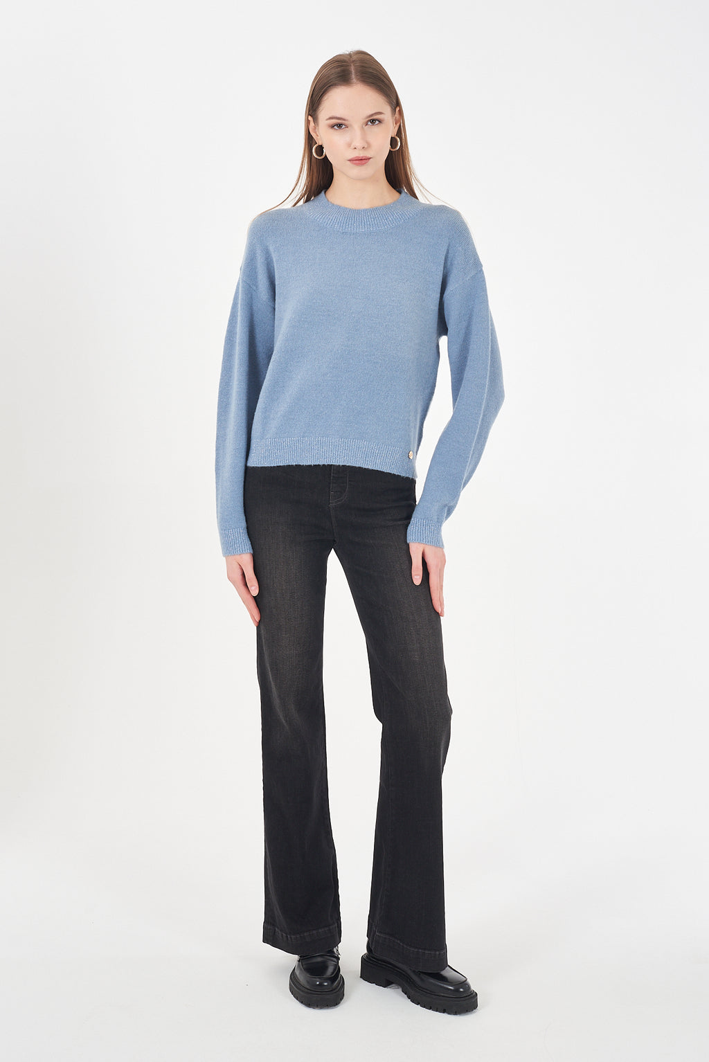 MAGLIA DONNA LUPETTO CROPPED 