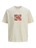 JACK JONES KIDS JORSPLIT AOP BRANDING TEE SS CREW JNR