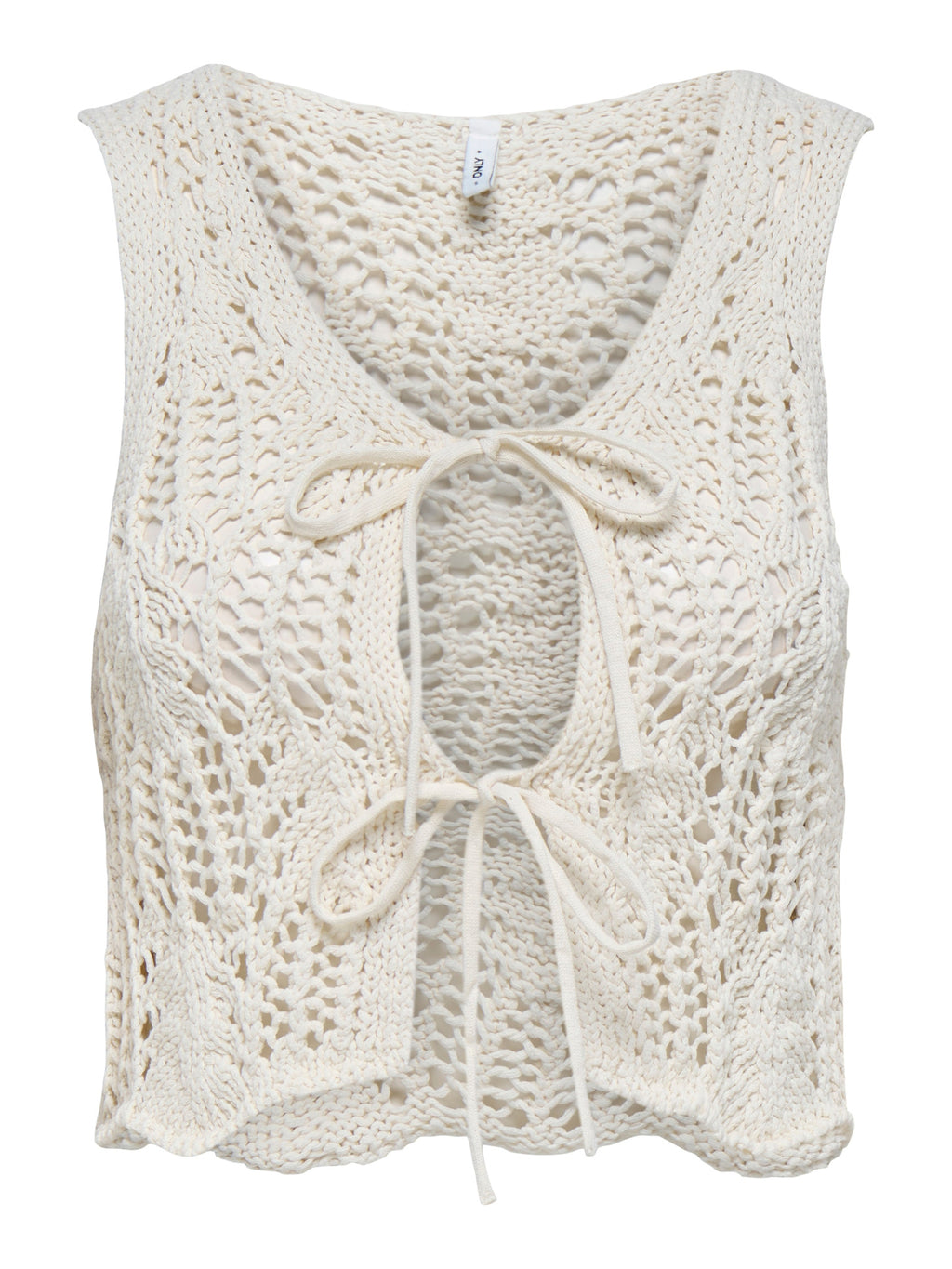 ONLLIZZY LIFE SL CROCHET TIE VEST KNT 