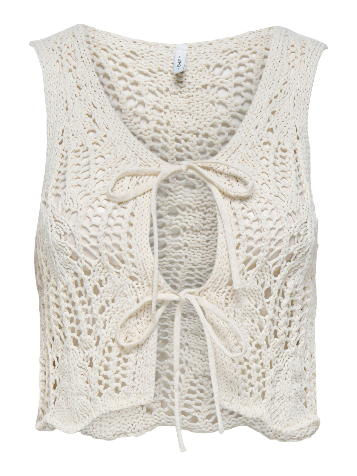 ONLLIZZY LIFE SL CROCHET TIE VEST KNT 