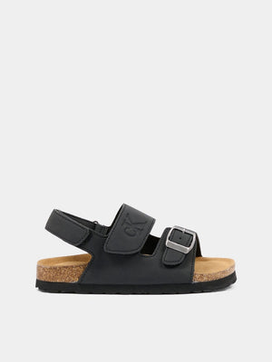 CALVIN KLEIN SANDALO VELCRO NERO