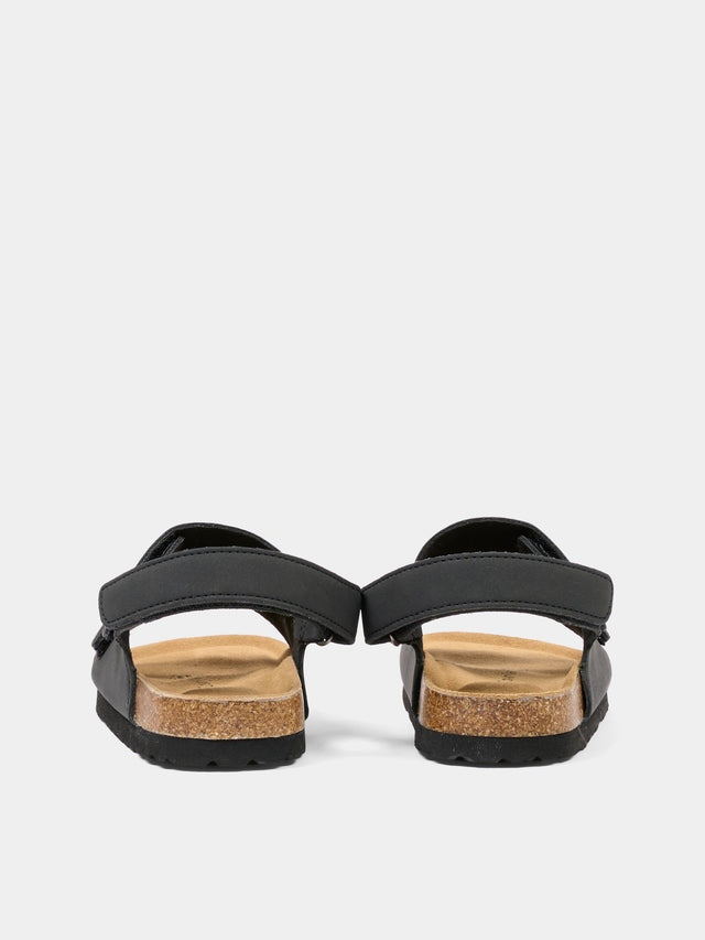 SANDALO VELCRO NERO 