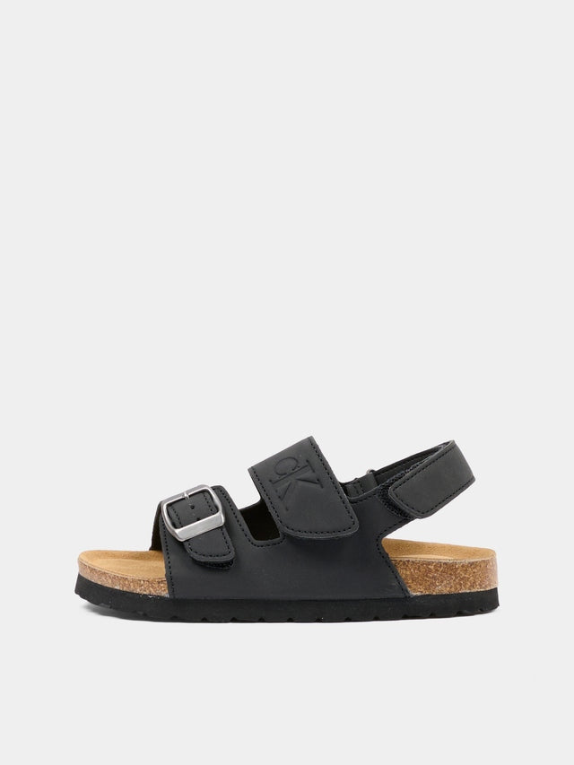 SANDALO VELCRO NERO 