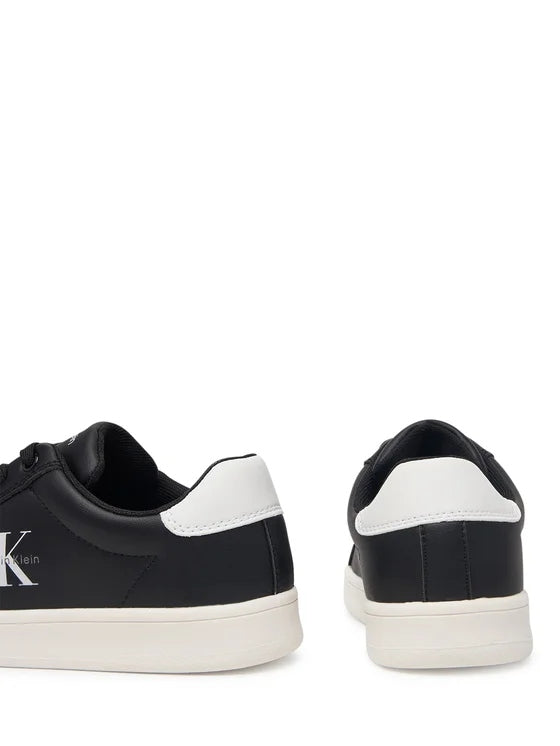 SNEAKER BASSA ALLACCIATA NERO/BIANCO 