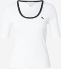 CALVIN KLEIN JEANS SS 2X2 BABY RIB SCOO