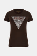 GUESS SS CN ZEBRA TRIANGLE TEE