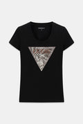 GUESS SS CN ZEBRA TRIANGLE TEE