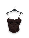 LOVEme Corsetto in pizzo con coulisse sulla schiena