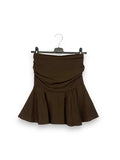 LOVEme Top a fascia con balza e corpetto dietro