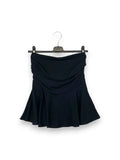LOVEme Top a fascia con balza e corpetto dietro