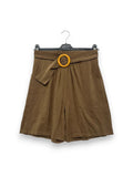 LOVEme Bermuda in modal con fusciacca e fibbia in legno, elastico retro vita