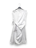 LOVEme Abito midi in cotone elasticizzato, con drappeggio e fiocco sul fianco