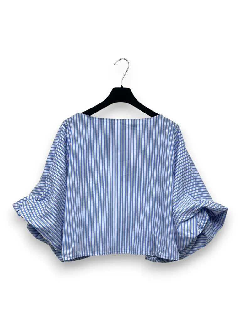 Blusa maniche a pipistrello a righe 