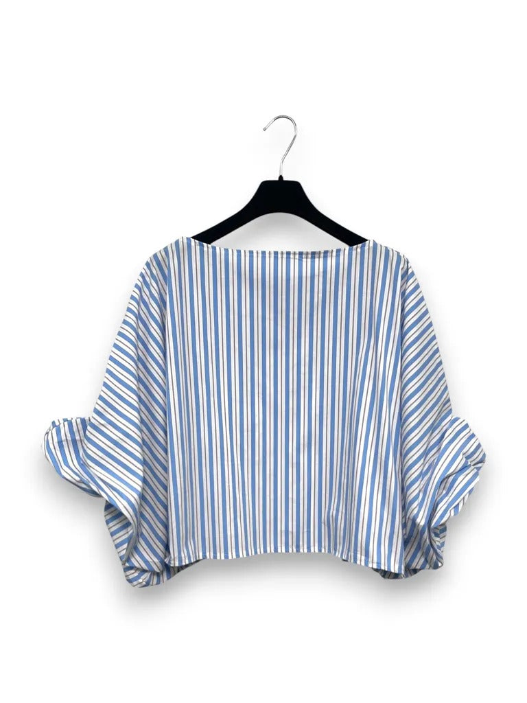 Blusa maniche a pipistrello a righe 