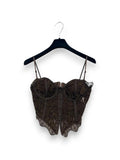 LOVEme Corsetto in pizzo con zip sulla schiena