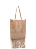 PINKO MINI SHOPPER FRINGES SUEDE