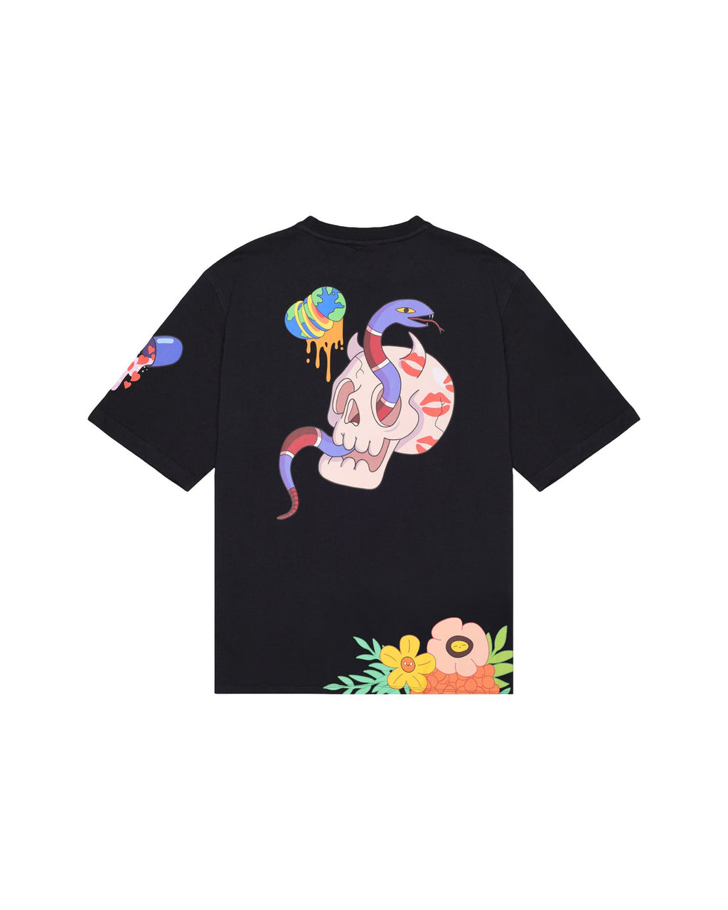 WTF SKULL VOER T-SHIRT BLK 